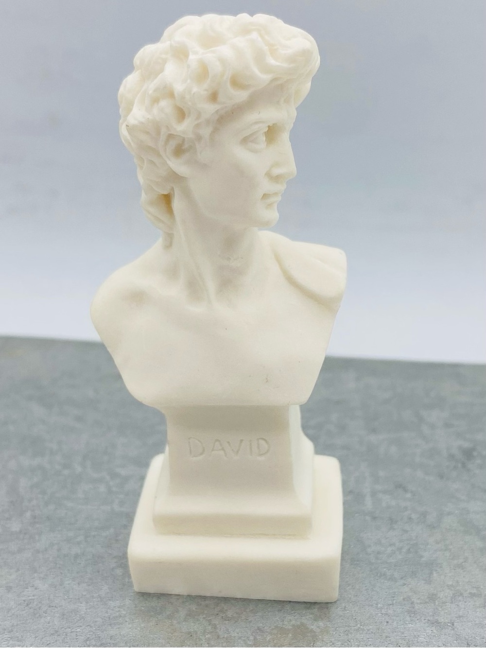 Classic David Bust Decorative Miniature Statue Collectible Michelangelo David